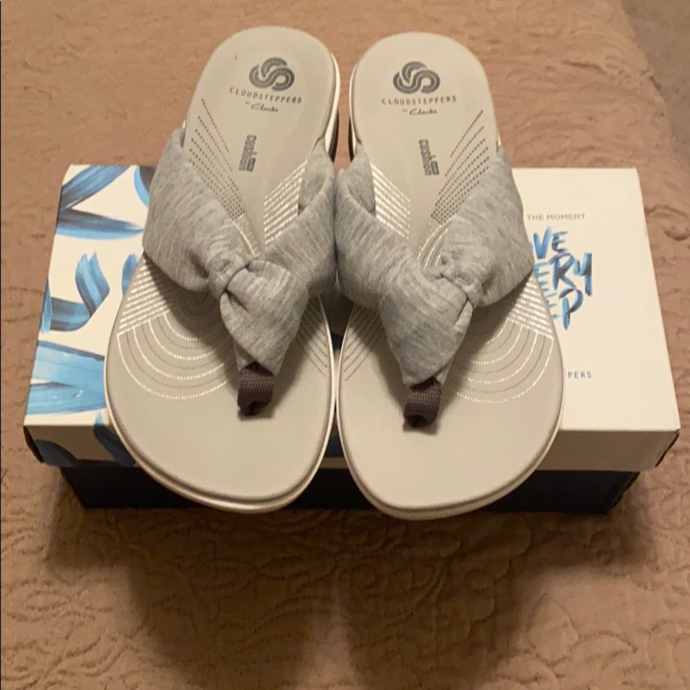 Clarks Aria Glison Grey fabric cloudsteppers